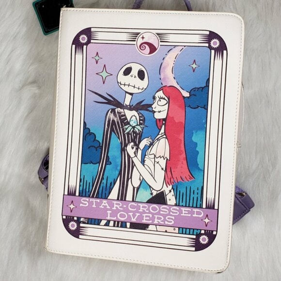 Bioworld Sally Jack Nightmare Before Christmas Tarot Card Medium Backpack - Picture 9 of 9